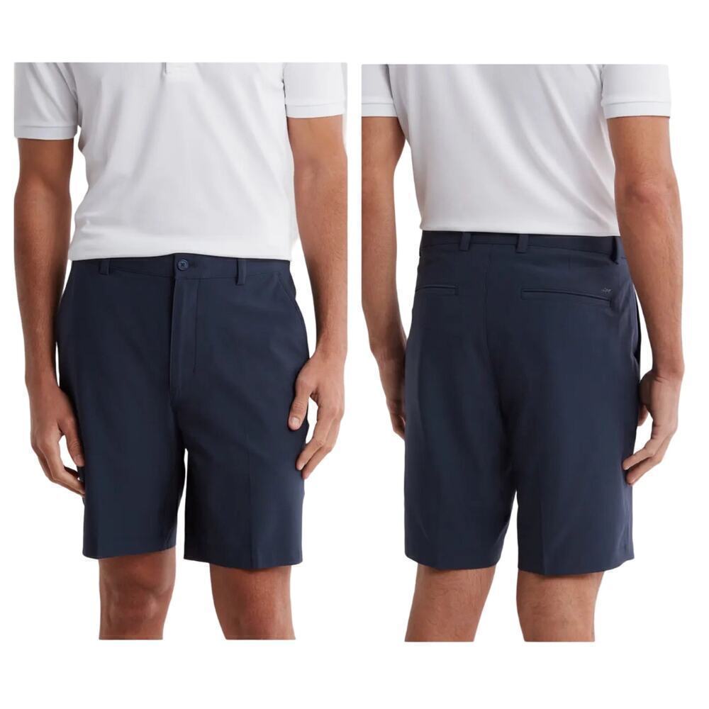 Greg Norman Shorts Gold Athletic Business Casual Performance Stretch Navy 38